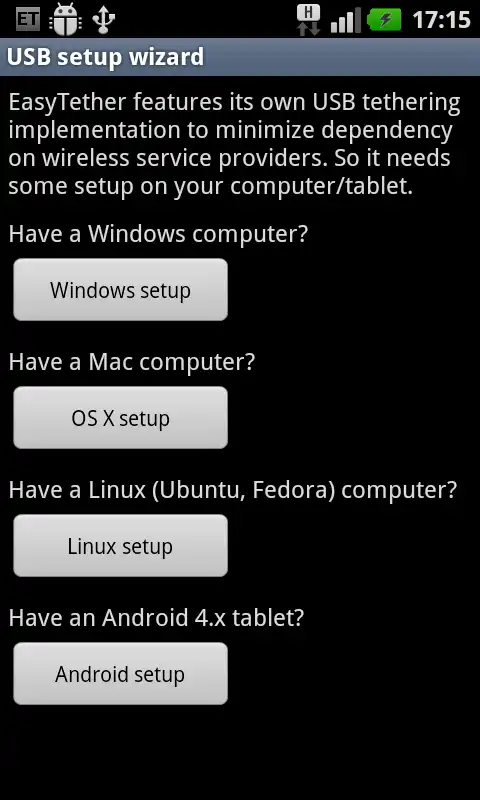 EasyTether APK Features