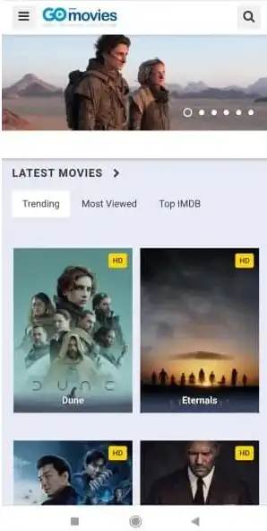 Features of GoMovies App APK
