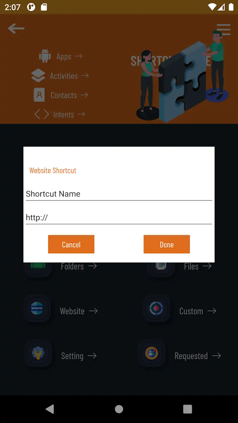 Quick Shortcut Maker App