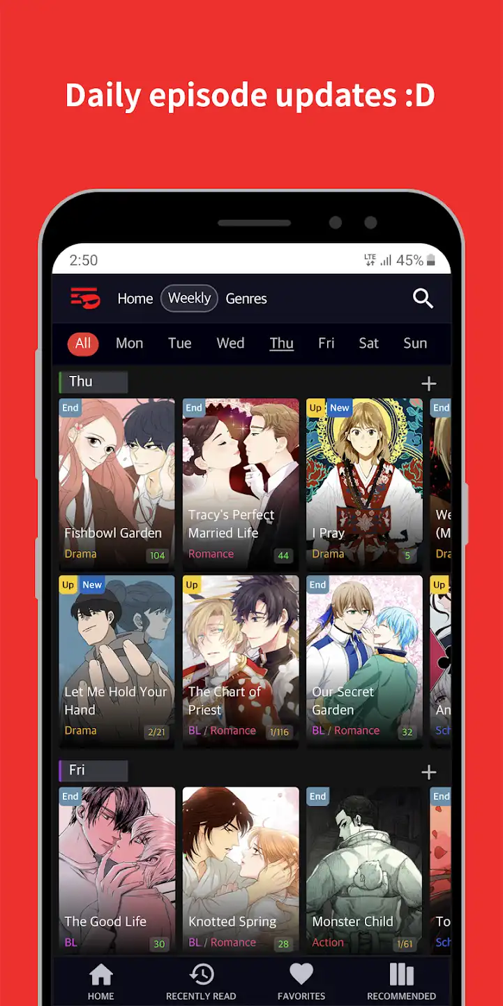 Features of Toomics Mod APK
