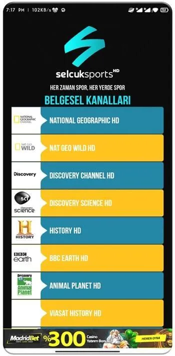 Features of SelcukSports APK