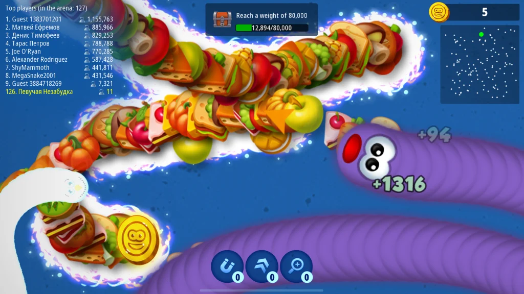 Worms Zone snake game Mod apk